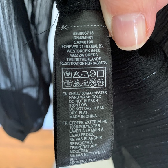 Black Sheer Blouse - Picture 6 of 7